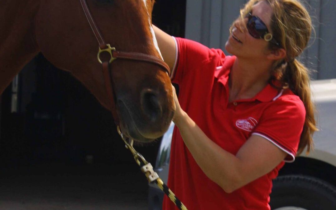 Kelly with horse at clinic